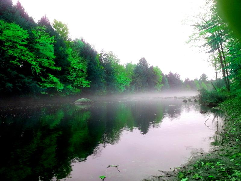 Mists rising on the river