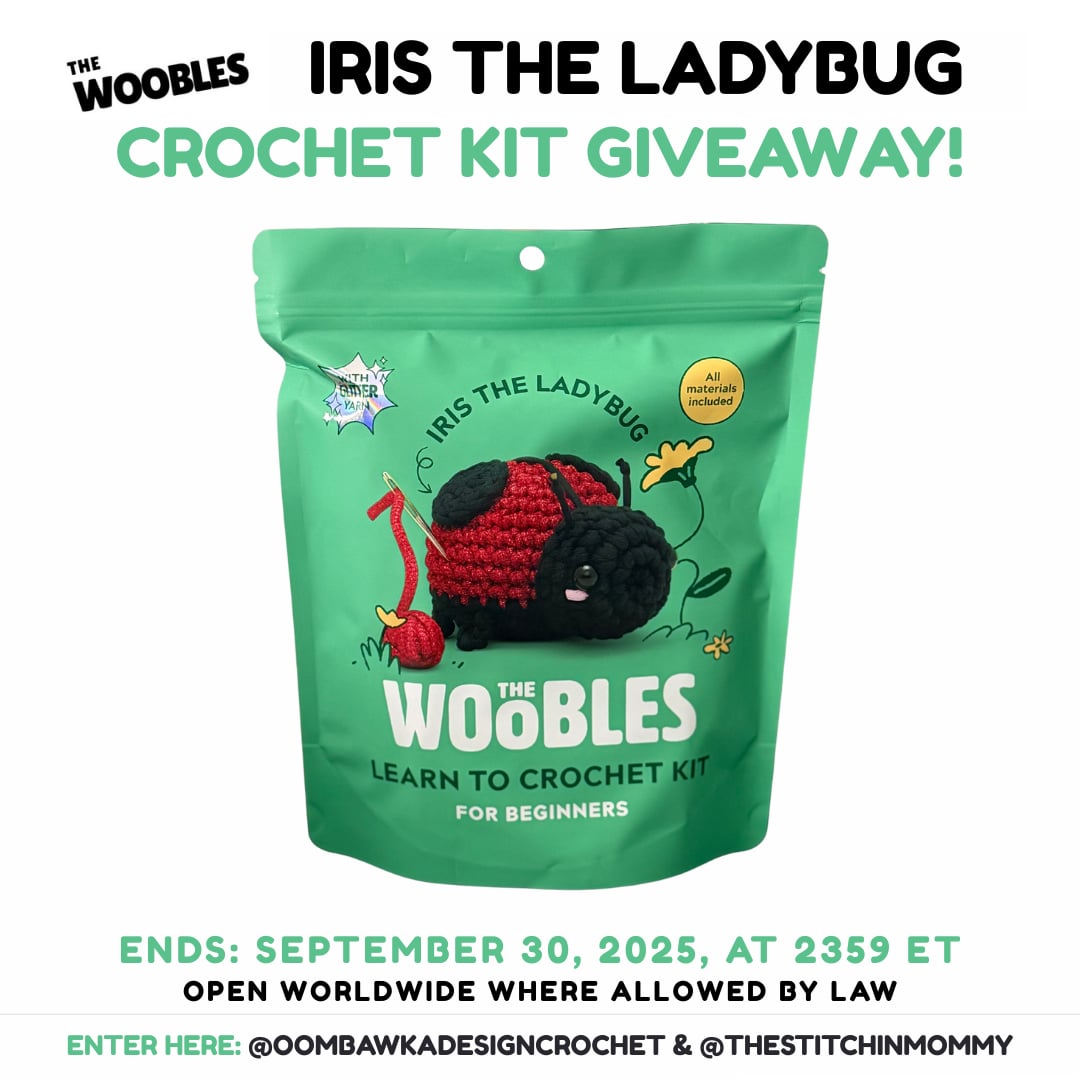 🐞 Win the Woobles Iris the Ladybug Learn to Crochet Kit! Enter today for your chance to start your crochet journey. 🎉 #crochet #giveaway