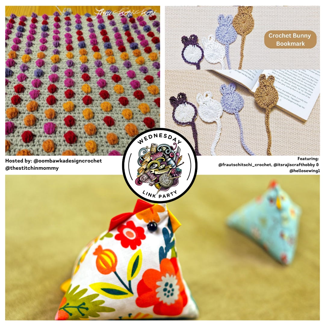 Sew Quick Spring Chicks 🐣 or crochet Bunny Bookmarks 📚 & a Bobble Weather Blanket 🧶—all free patterns 👉