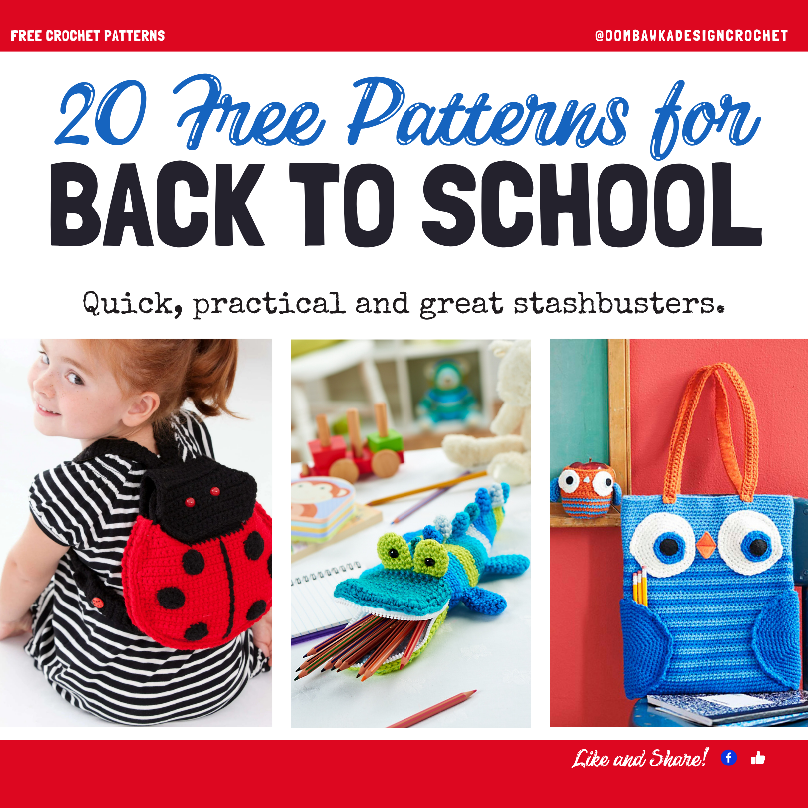 ✏️ Back-to-school season is here! Find 20 free crochet patterns for pencil cases, bags, and gifts for students and teachers.