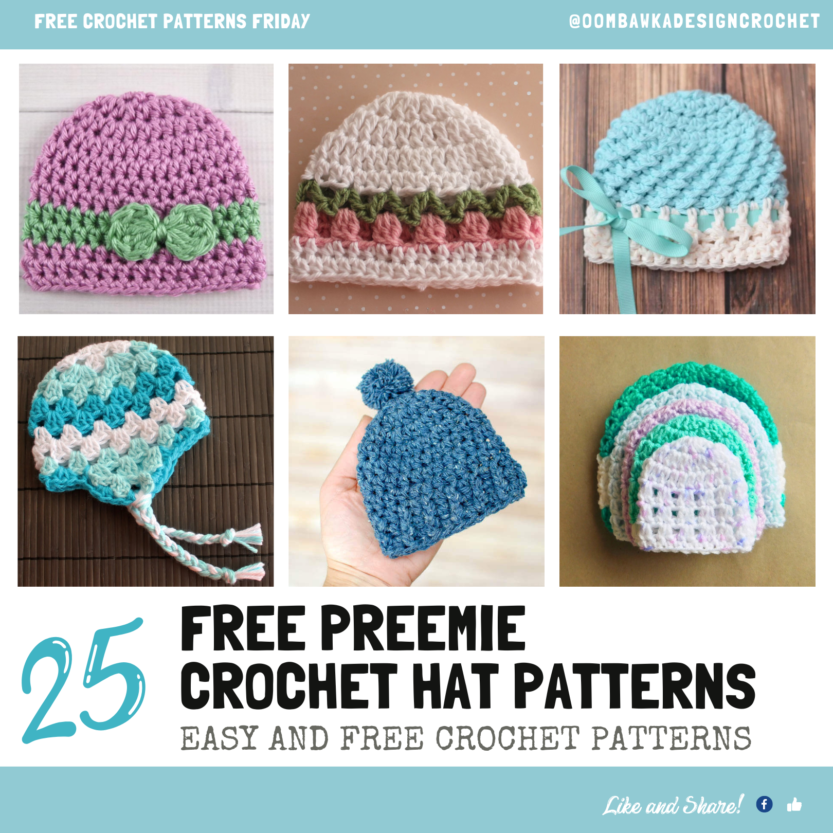 Find 25 free preemie crochet hat patterns you can make and donate to NICUs, hospitals, and charities. Quick, soft, and easy hats to give back with love.