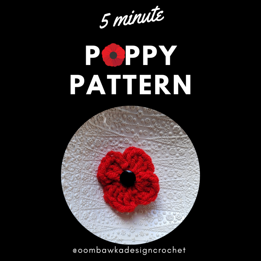 5 Minute Poppy Crochet Pattern (Free & Fast)