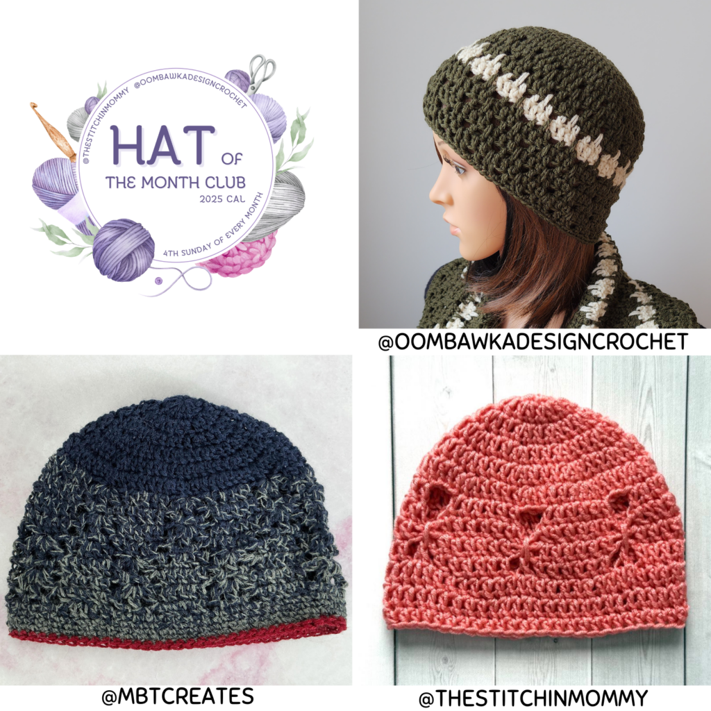 Find 3 new free crochet hat patterns! Make the WTF Hat, Whispers of Winter Hat, and Papillon Beanie with easy stitches and cozy yarns.