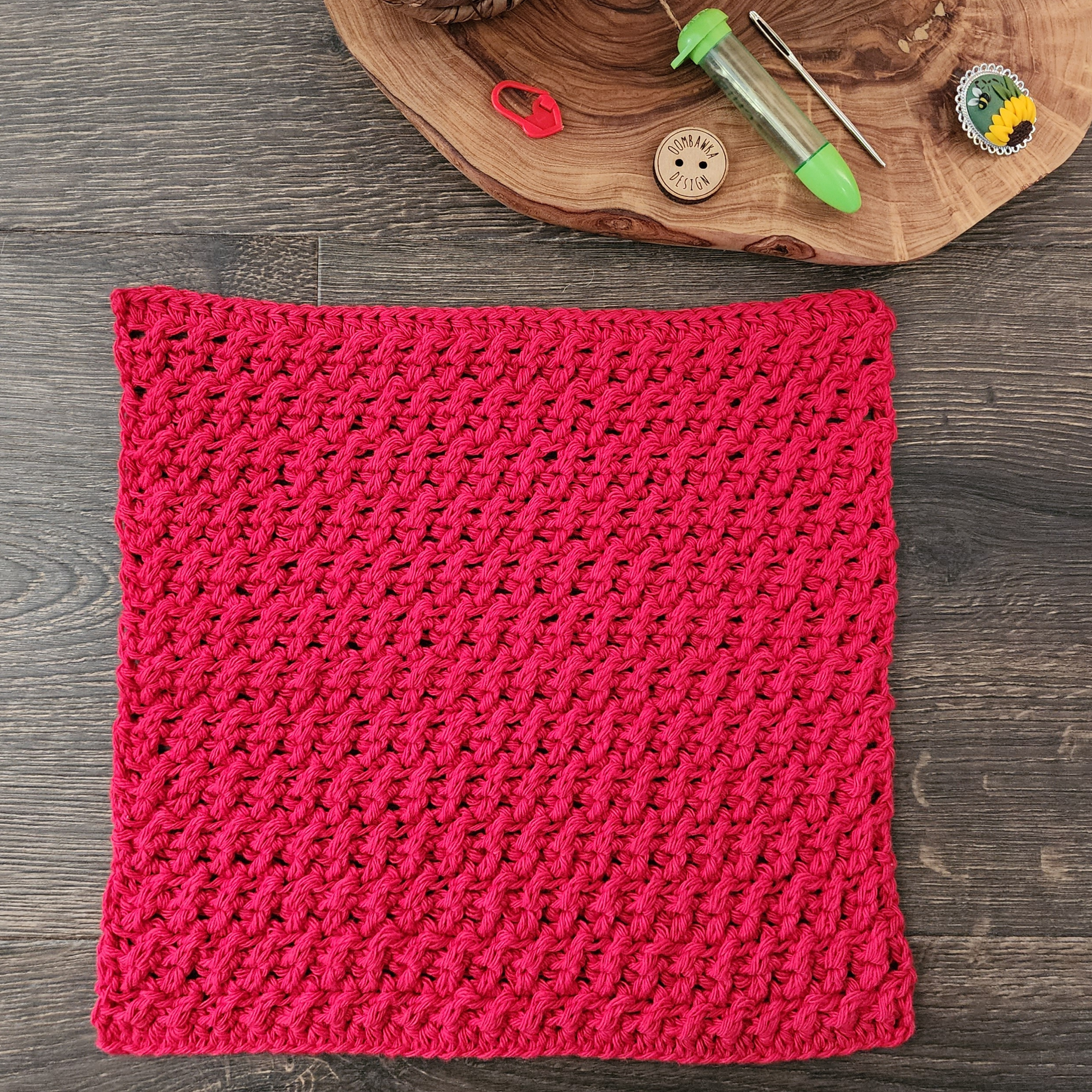 Back Crossed Half Double Crochet Washcloth Free Crochet Pattern and Tutorial