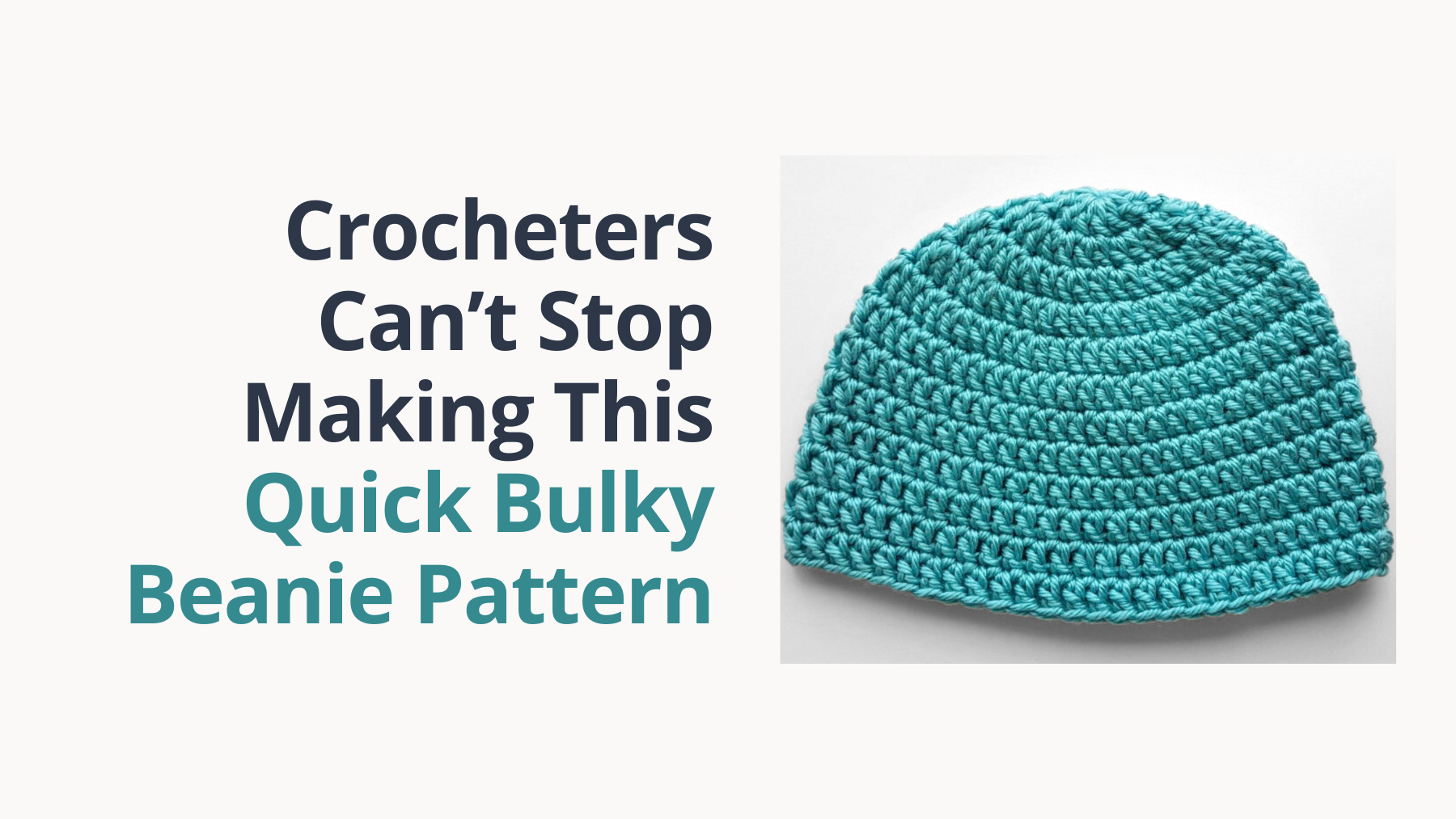 Crochet a warm, stylish bulky beanie in under an hour! Free pattern includes all sizes from baby to adult.