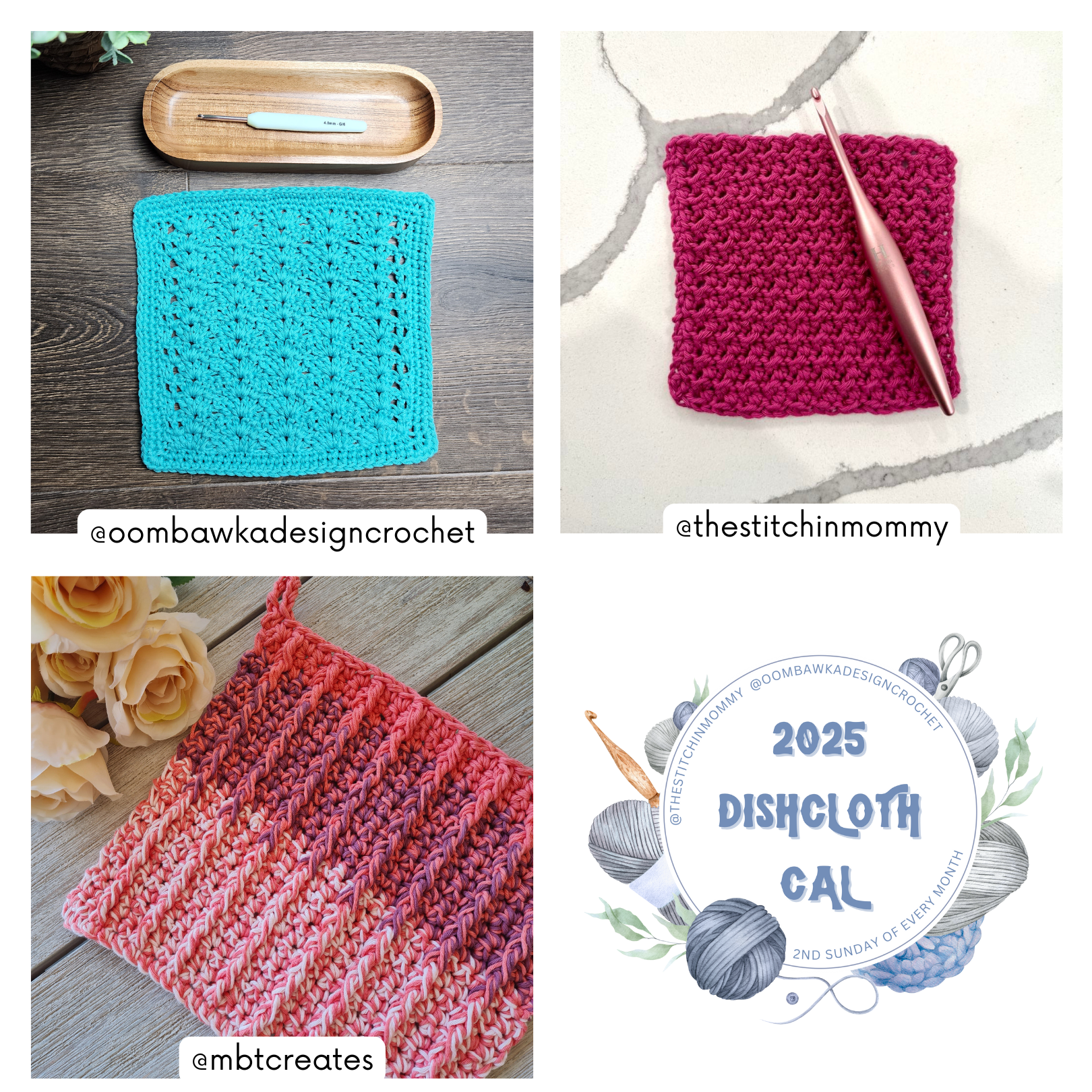 Learn new stitches with these 3 free crochet dishcloth patterns. Includes Crunch Stitch, Farmhouse Dishcloth, and Stunning Dishcloth. Easy, quick, and useful!