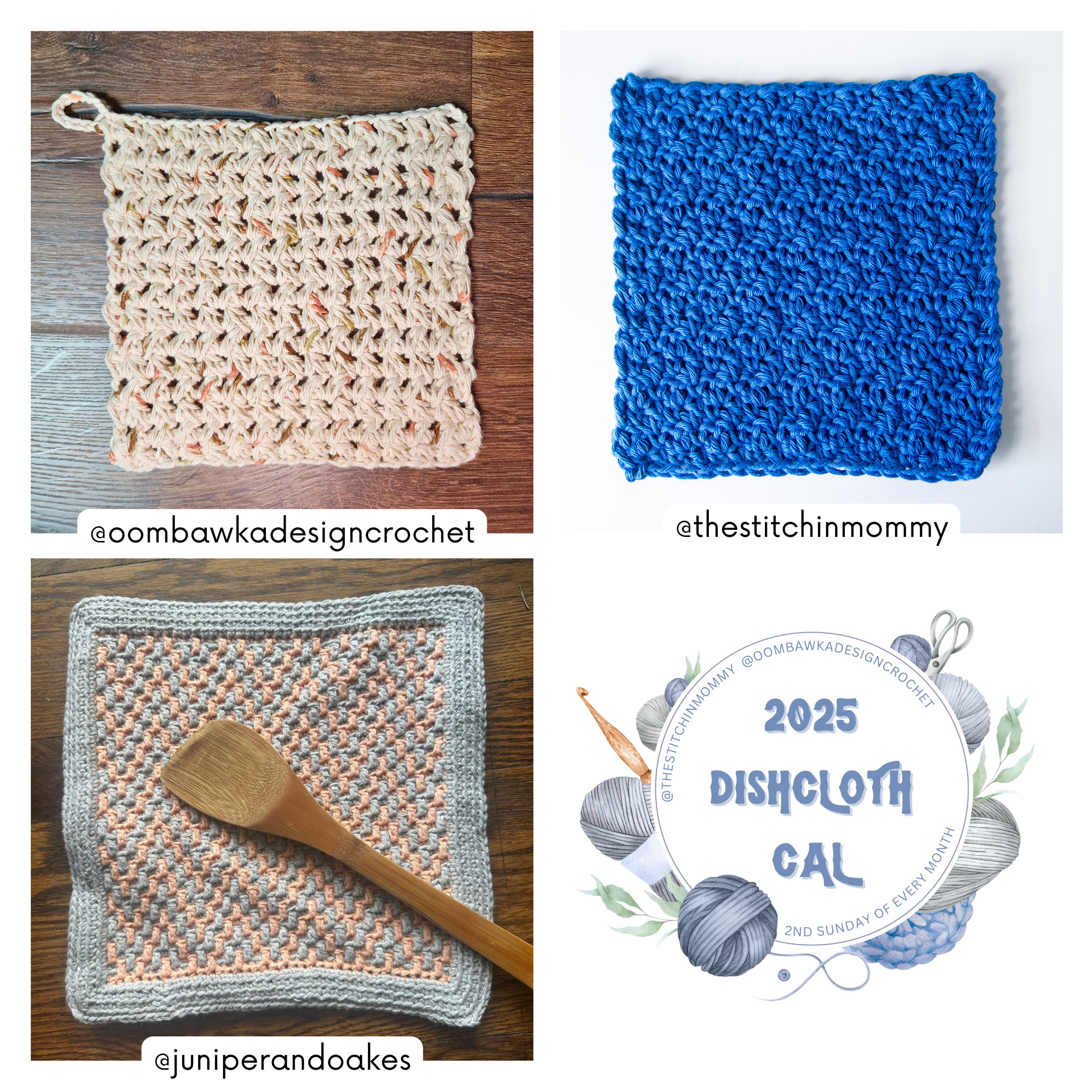 Crochet 3 New Dishcloth Patterns with Medium Weight Yarn