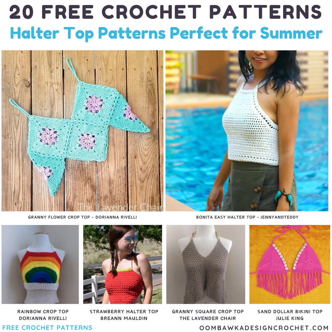 20 Summer-Ready Crochet Halter Top Patterns