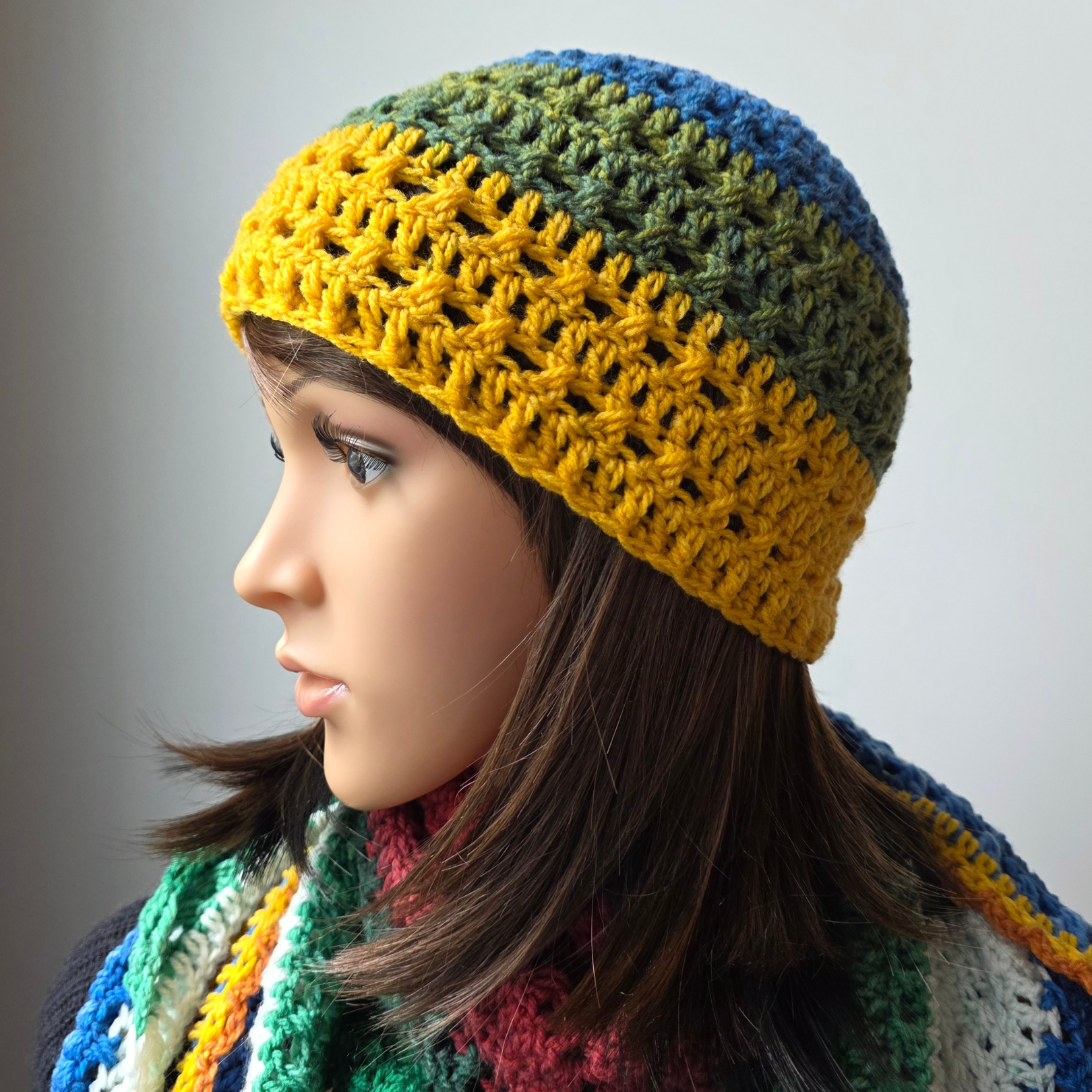 Crochet the Hudson Beanie ✨ This free hat pattern includes 12 sizes from preemie to adult large. Made with Mandala yarn and a 5 mm hook. Free crochet pattern link in bio and on Threads! #crochetpattern #crochetersofinstagram #crochet #crocheting #freepattern #crochetaddict #instacrochet #freecrochetpattern #ganchillo #crochetbeanie #crochethat