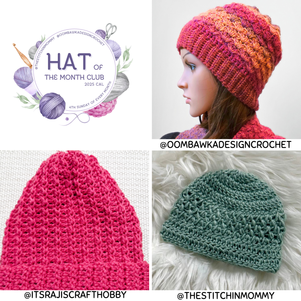 Crochet 3 beautiful new hats this July! Choose from the Crinkle Hat, Rowan Beanie, and Fanfare Hat. Free patterns with photo tutorials. #freecrochetpattern #crochethat #crochetlove #hatcrochetpattern #crocheting #easycrochet #crochetersofinstagram