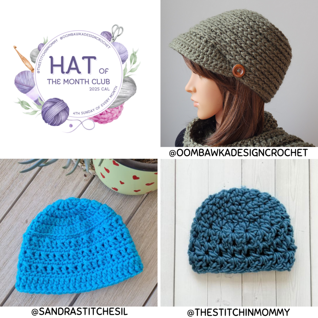 March’s Hat of the Month Club brings you three free crochet hat patterns! This month, you’ll find the March Madness Hat, the Crossed Times Hat, and the Misty Day Hat. Each pattern is easy to follow and perfect for keeping warm in style.