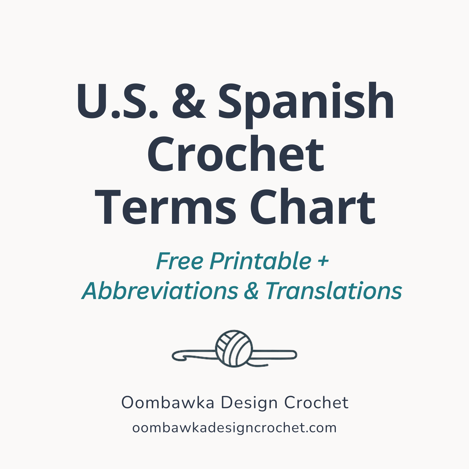 Compare U.S. and Spanish crochet terms with this free translation chart. Includes abbreviations, regional terms, and Tunisian crochet stitches.
